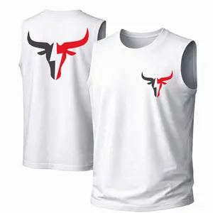 Men's Cotton Sleeveless Tank Top -Minotaur Sport Printed Style. This Is A Casual Item Suitable For Both Men And Women, Especially Perfect For Spring And Summer; The Cool Print And Classic Crew Neck Cut