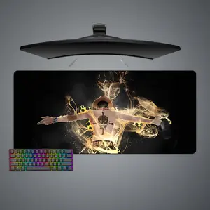 One Piece Ace Flames Design Gaming Mouse Pad, Computer Desk Mat