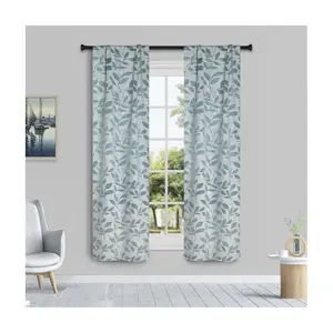 Superior Leaves Room Darkening Curtains Set, 36x63