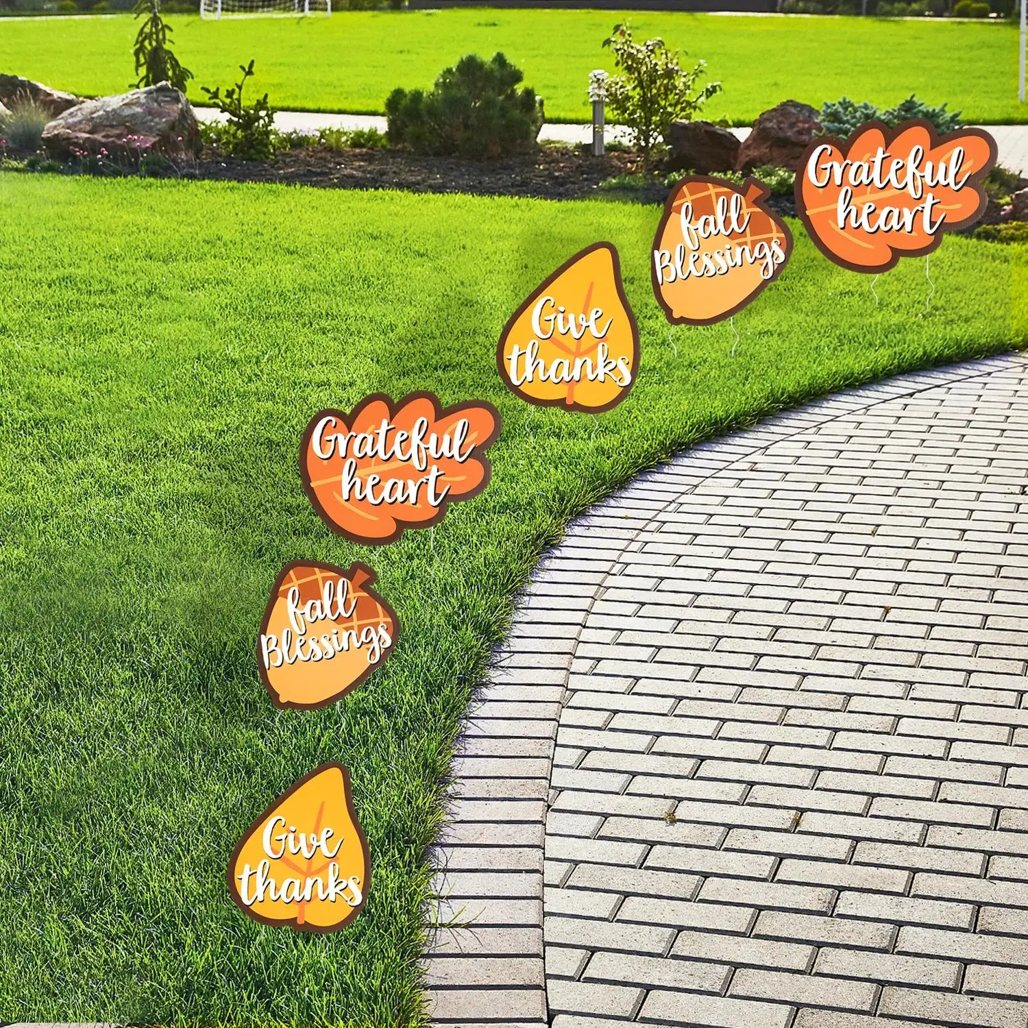 10" - 11 1/2"   Religious Fall Sidewalk Signs - 6 Pc., Home Decor Products, Yard Sign