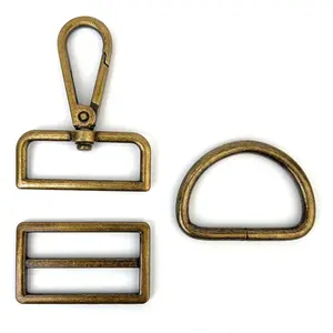 15 count Purse Hardware Heavy Duty Swivel Snap Hooks D Rings for Purse and Tri-glide Slide Buckles for Bag Making