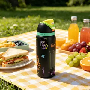 Owala FreeSip 32 oz Stainless Steel Vacuum Insulated Water Bottle - Large-Capacity Portable Drinkware with Secure Lid, New Vacuum Design, for Camping, Travel, Birthday Gift Option