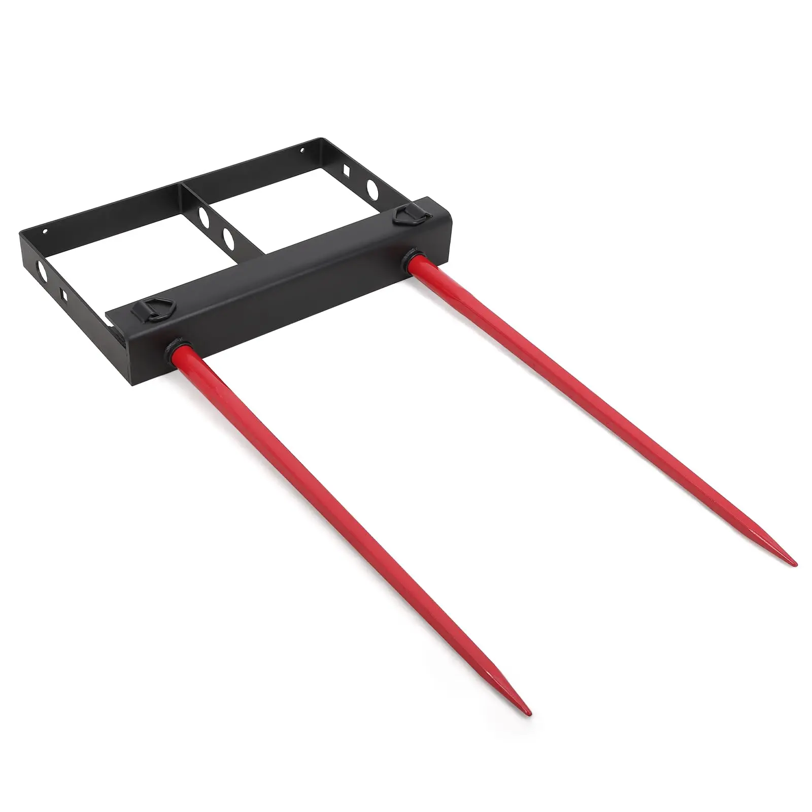 GARVEE Hay Spear Attachments: 49" & 39" Double Spear Options with 4000lbs Capacity for Skid Steer Loader & Tractor Buckets, Quick Attach Design for Bobcat Tractors.