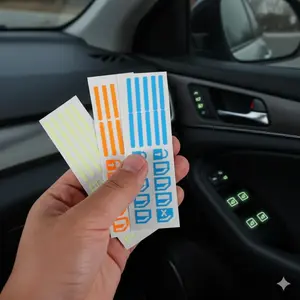 Glow in The Dark Car Window Switch Stickers - Universal Fluorescent Button Decals for Most Vehicles, Enhance Night Driving Safety & Interior Style, Easy Installation Auto Accessories
