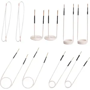 Induction Heater Coil Kit, for Magnetic Induction Heater, 10 PCS Induction Coil Kit, 8 Pre-formed Coils & 2 Flexible Free-form Coils, for Removing Rusty Bolts and Nuts