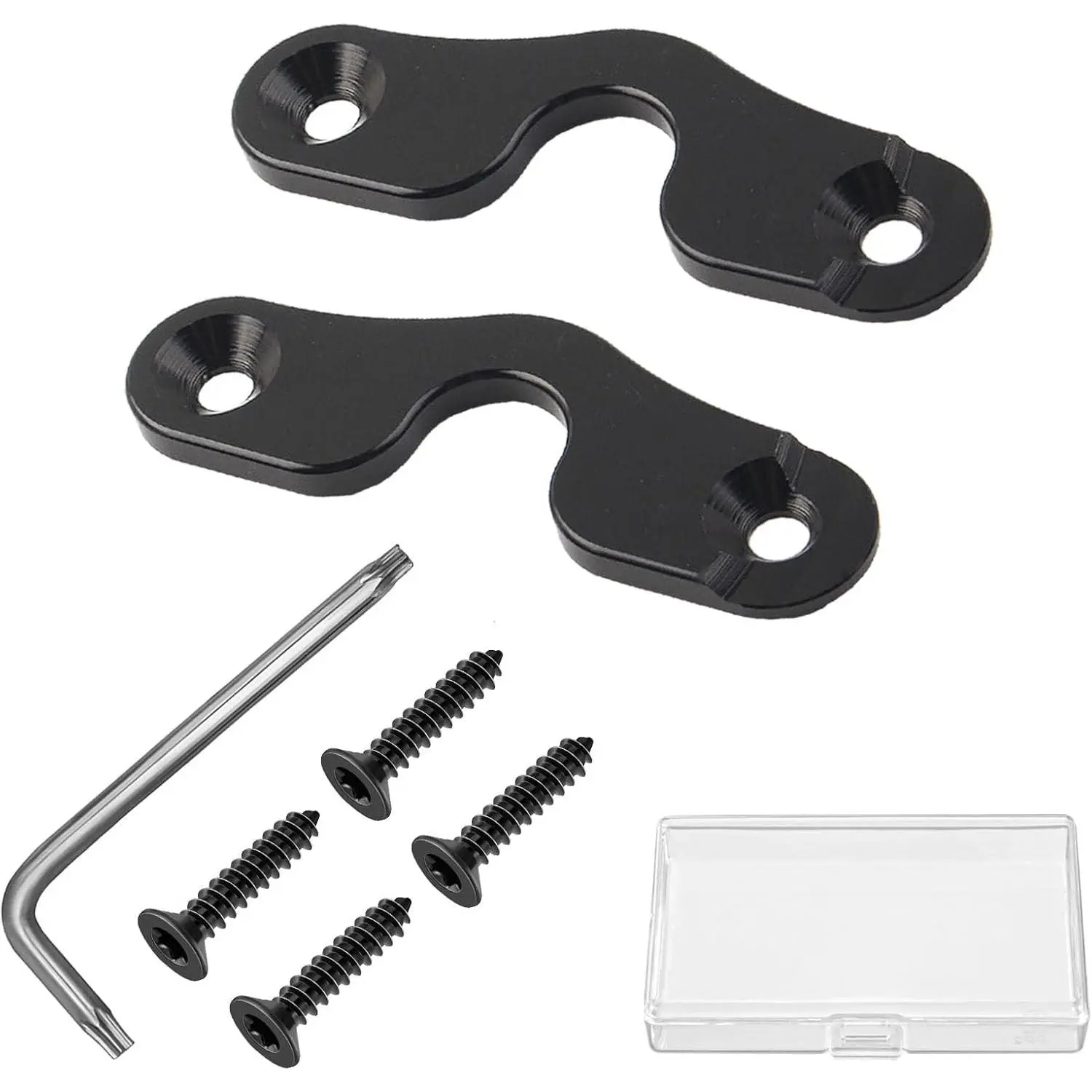 Sun Visor Repair Kit, Compatible with Jeep Wrangler JK, JL, JT Gladiator 2018-2022, Aluminum Alloy Sun Visor Driver Side Replacement, Visor Pivot Fixes Accessories (2 Pcs Black)