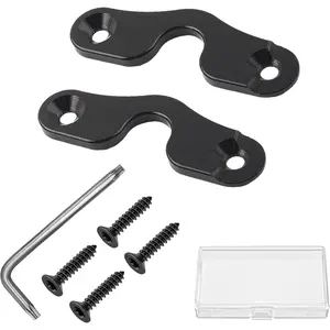 Sun Visor Repair Kit, Compatible with Jeep Wrangler JK, JL, JT Gladiator 2018-2022, Aluminum Alloy Sun Visor Driver Side Replacement, Visor Pivot Fixes Accessories (2 Pcs Black)