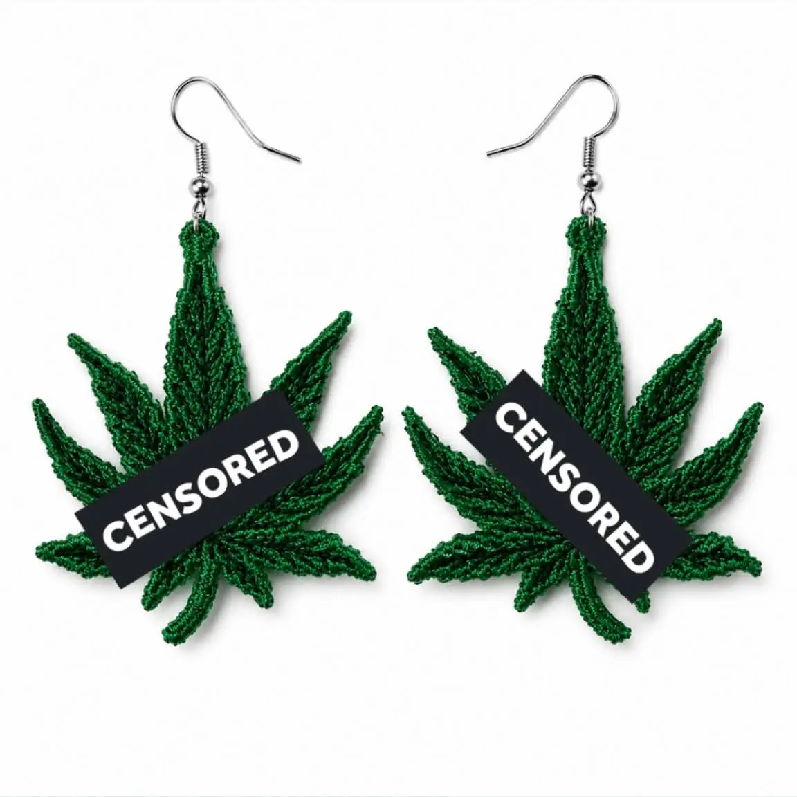 Leaf-Inspired Free-Standing Lace Earrings