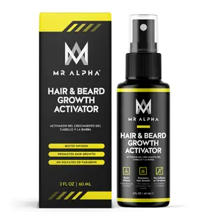 NEW | MR ALPHA Biotin & Saw Palmetto Hair and Beard Growth Serum: Achieve Thicker, Fuller Hair & Beard, Combat Men's Hair Loss, Enhance Patchy Beard Growth, Nourish with Effective Hair and Beard Care, Convenient 2oz Spray Bottle Hair Care Comfort