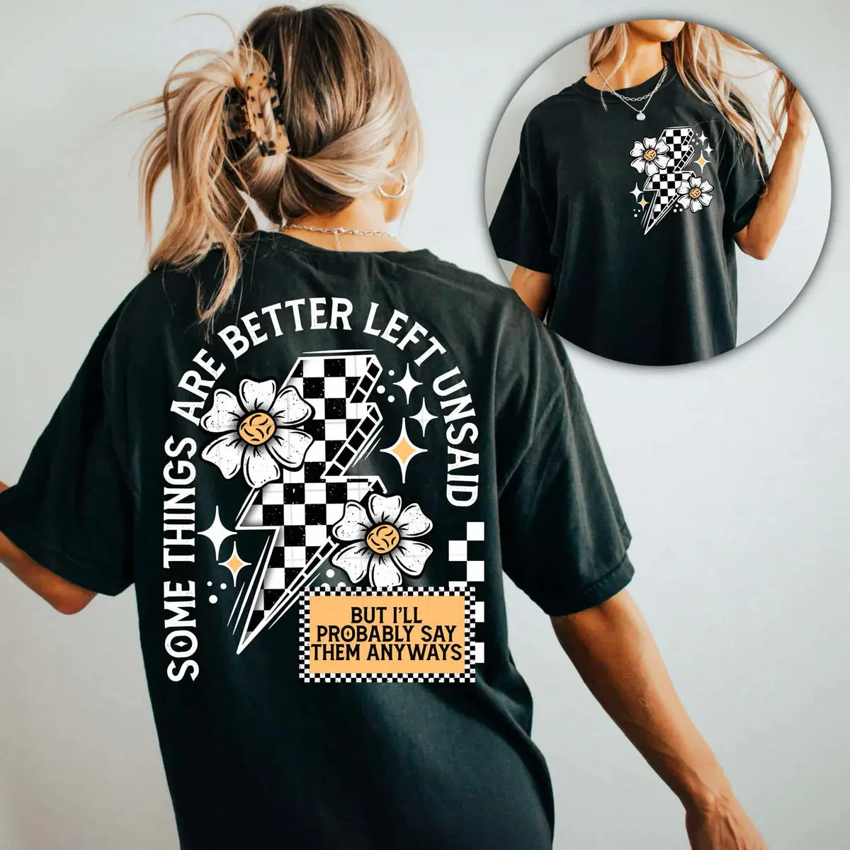 Somethings are Better Left Unsaid Cute Graphic T-shirt