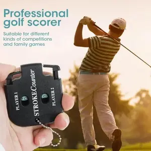 Golf Score Indicator with Keychain, Mini Two-Digit Square Golf Score Tracker, Perfect for Outdoor Sports and Golf Games, Golf Accessories