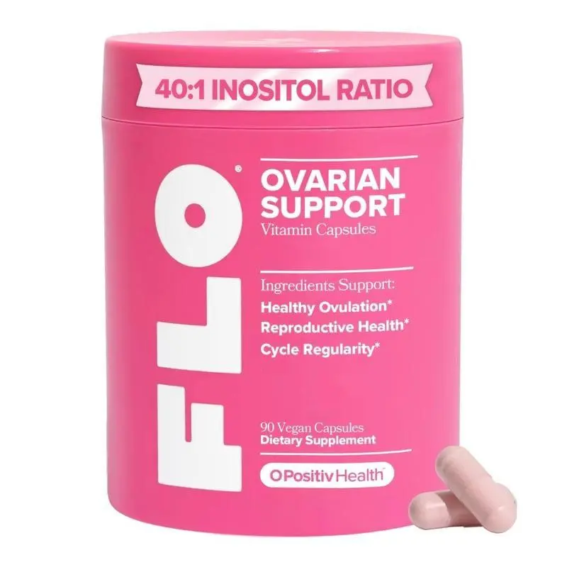 Hormone Balance & Cycle Support Vitamins by FLO: Supplement for Women with Myo-Inositol & D-Chiro-Inositol (40:1 Ratio) DIM and Folic Acid, Metal Alligator Duck Billed Salon Styling Clips with Holes