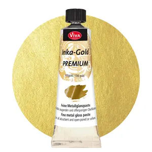 Viva Decor Inka Gold Premium Gilding Wax (908 Old Gold, 1,41 oz) metallic acrylic paint - craft paint set - effect paints - craft paints acrylic sets - apply, polish - done! - Made In Germany