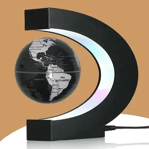 Magnetic Levitation Floating Globe with LED Light, Desk Gadget Decor, Fixture Floating Globes & Shade, Cool Gifts for Men/Father/Husband/Boyfriend/Boss, Gifts for Desk, Valentine's Day Gift
