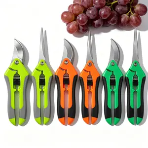 2Pcs Gardening Pruning Shears Set - Stainless Steel Fruit & Flower Trimming Scissors with Safety Lock, Essential Outdoor Garden Tools father day gift