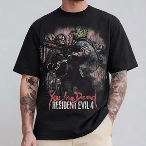 Resident Evil 4 You Are Dead Shirt – Leon Kennedy Horror Graphic Tee – Survival Horror Gamer T-Shirt, Biohazard shirt