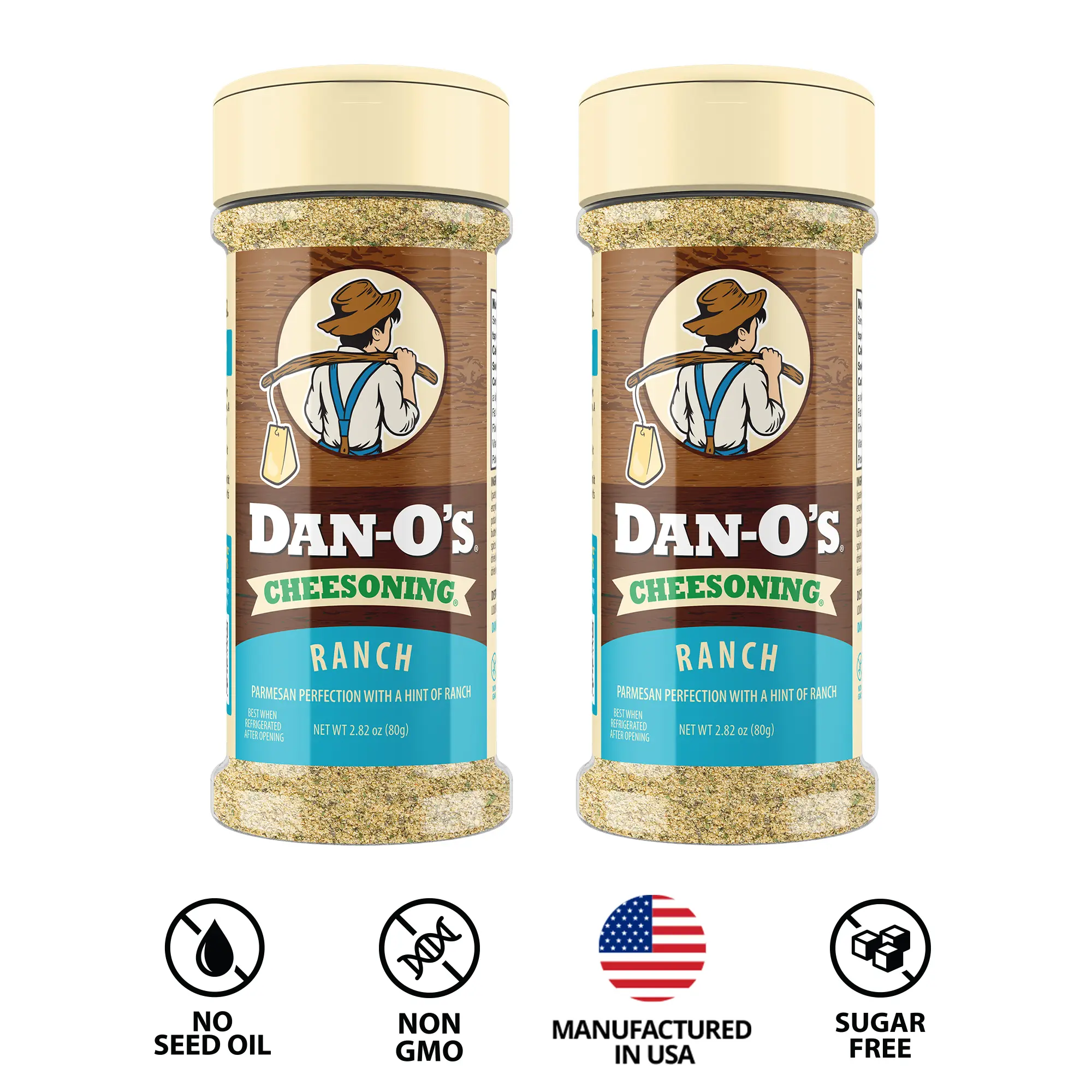 Dan-O's Ranch Cheesoning - 2 Pack Small Bottles 2.82 oz - All-Purpose Seasoning great on pizza, snacks and more Dan-O's Ranch Cheesoning - 2 Pack Small Bottles 2.82 oz - All-Purpose Seasoning great on pizza, snacks and more