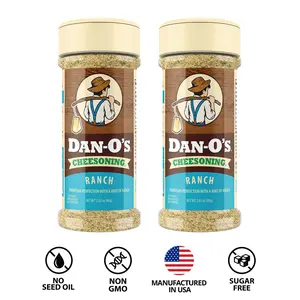 Dan-O's Ranch Cheesoning - 2 Pack Small Bottles 2.82 oz - All-Purpose Seasoning great on pizza, snacks and more