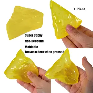 Moldable Squishy Cheese Block,Finger Sucking Cheese Stress Relief Toy, Stress Relief Gadgets, Slow Rebound Unisex Gift, Perfect for Relaxation and Fun, Ideal Present