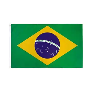 Brazil 3x5ft DuraFlag Banner, Nylon Fabric Material, Brass Hardware, 4-Stitching Construction, Indoor/Outdoor Festive & Party Backdrop for Home Supplies