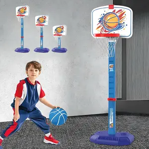 Basketball Shooting Toys, 1 Set Adjustable Basketball Hoop Toy with Basketball & Pump & Other Accessories, Indoor & Outdoor Sports Toy for Boys & Girls