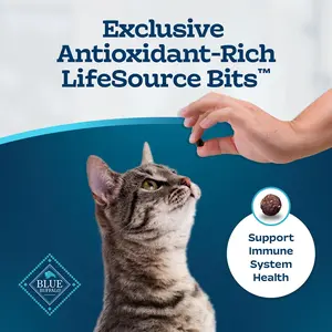 Blue Buffalo Tastefuls Adult Dry Cat Food Indoor Cat Formula 3-lb Bag with Antioxidant-Rich LifeSource Bits Chicken & Brown Rice Recipe Made in the USA