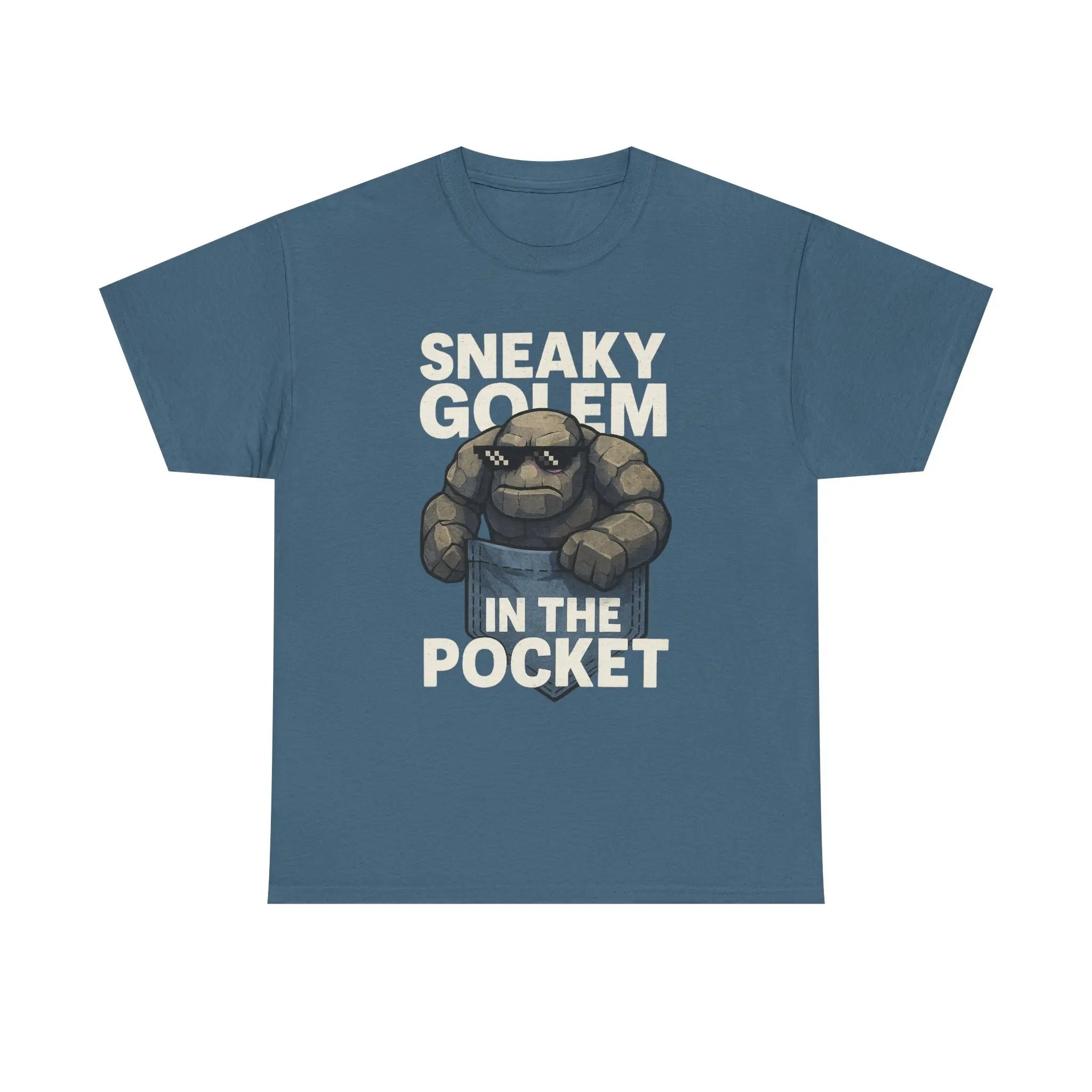 Sneaky Golem Tee, Clash Royale Meme Shirt, Funny Gamer Gift, Thug Life Golem, Pocket Tee, TikTok Viral Shirt
