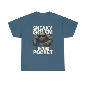 Sneaky Golem Tee, Clash Royale Meme Shirt, Funny Gamer Gift, Thug Life Golem, Pocket Tee, TikTok Viral Shirt