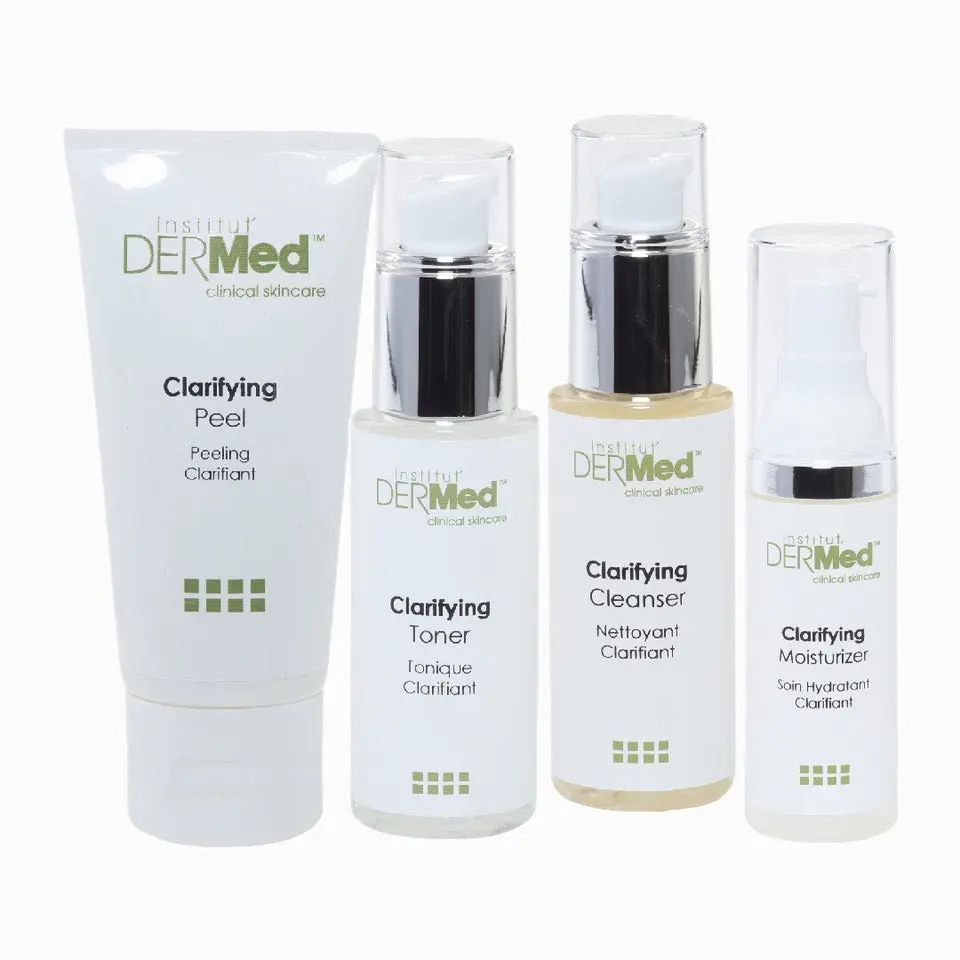 DERMed Clarifying Peel Kit, Exfoliating Skincare Set for Radiant, Smooth Skin