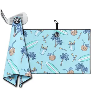 Fore Show Magnetic Golf Towel (Tropical) Waffle Microfiber with Magnet for Golf Bags, Carts & Clubs - 24” x 16” Funny Golf Gift Accessory For Men