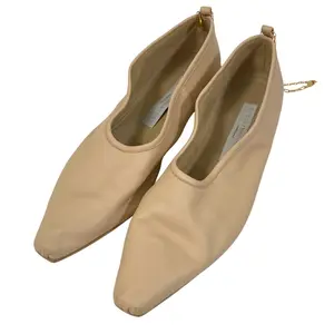 Pre-owned Stella McCartney Vegan Leather Small Leather Goods Ankle Chain Ballerina Flat Eco Leather Pumps