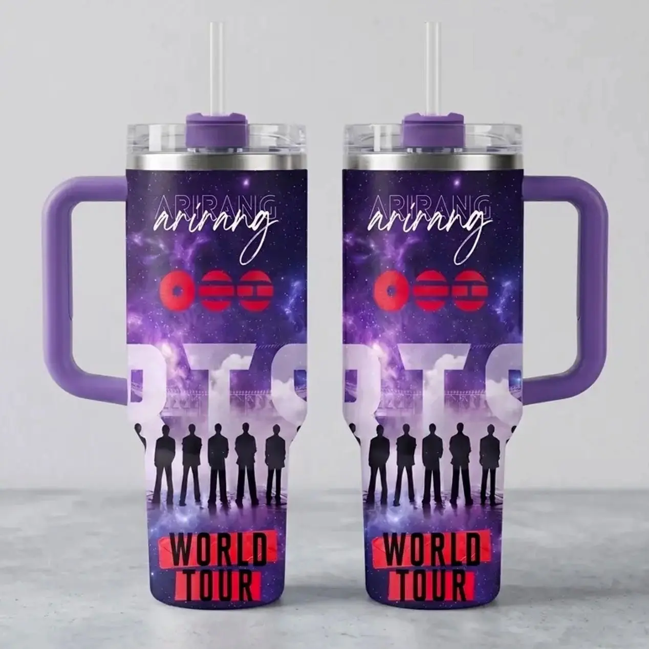 Arirang 2026 Purple Galaxy Fan Merch Cup, ARMY BangTan Tumbler 40oz Arirang 2026 Purple Galaxy Fan Merch Cup, ARMY BangTan Tumbler 40oz