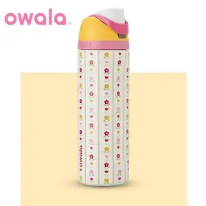 Owala FreeSip 32oz Insulated Water Bottle – Flower Crown Edition, Leak-Proof Stainless Steel Tumbler with Built-In Straw, Floral Retro Aesthetic for School, Gym & Travel