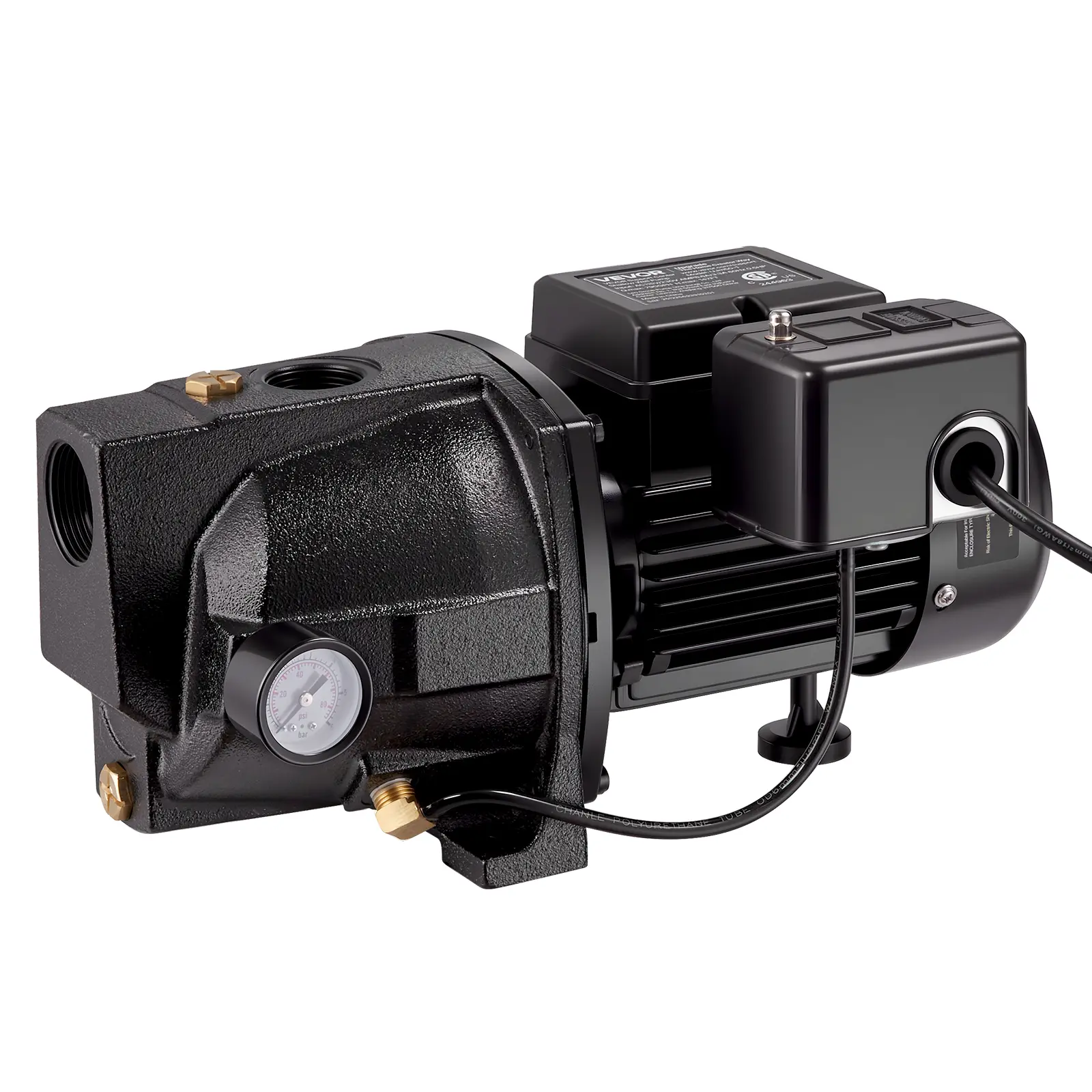 【summerfinds】VEVOR 1/2 HP Shallow Well Jet Pump, AC 115/230 Volt, 790 GPH Dual Voltage Cast Iron Well Jet Pump, with 147 ft Max Head Lift, Automatic Pressure Switch, for Garden Irrigation Lawn Sprinkler System