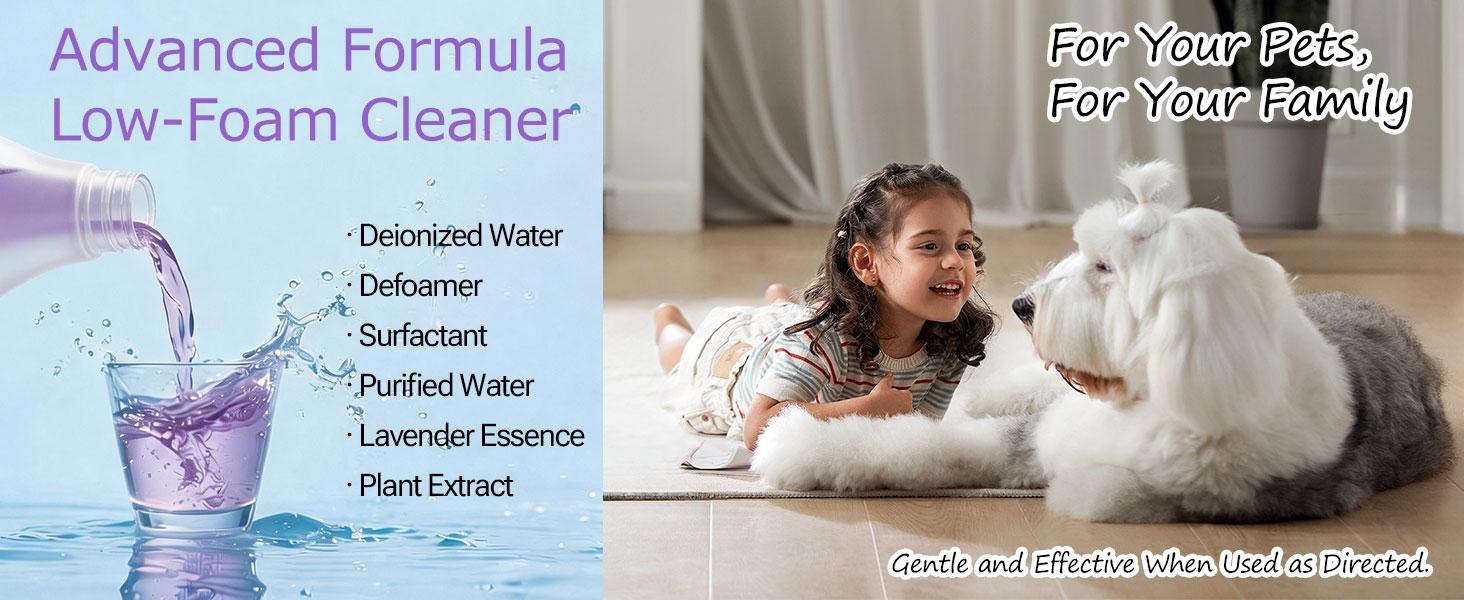 Snowlily Lavender Scented Floor Cleaner Refill, 84.53 fl oz/2.5L Concentrated Low-Foam Cleaning Solution, No Residue, Long-Lasting Fragrance, Versatile for Regular Mops & All Robot Vacuums-Cordless Floor Washers-Mop Vacuums, Home Essential Surface Cleaner