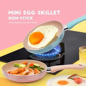 Non-Stick Skillet 12cm/14cm/16cm, Cute Mini Breakfast Egg Pan, Lightweight and Compact, High-Quality Cooking Essential for Home Kitchen Use