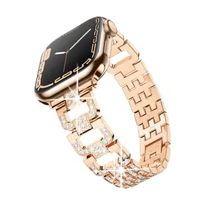 WorryFree Gadgets Apple Watch 45mm Dressy BlingMetal Band