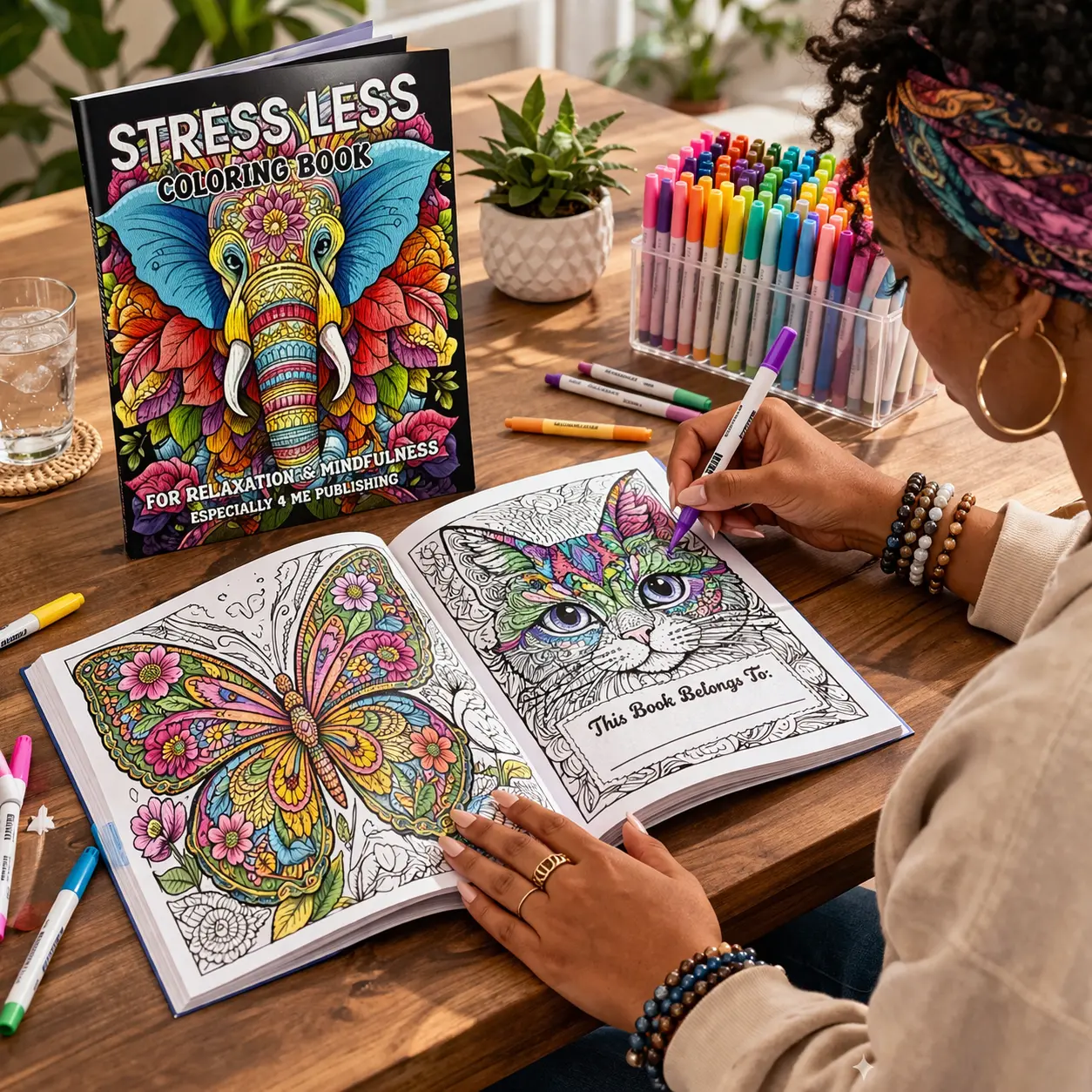 Especially 4 Me Publishing Stress Less Coloring Book for All Ages High Quality Illustrations Relaxation Activity Book