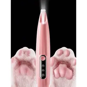 1 Piece USB Pet Hair Clipper, Electric Shaver With LED Light, Removes Hair From Cat/Dog Paws, Can Trim Hair Around Paws, Ears, Eyes And Private Parts, Suitable For Daily Care Animal Hair