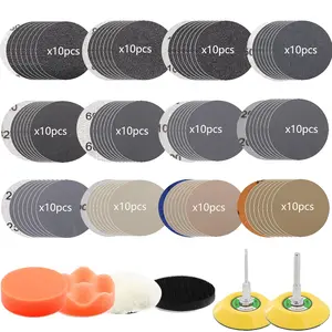 3 Inch Sanding Discs Sanding Headlight Restoration Kit 60-10000 Sand Paper Assortment Pack Car Sanding Kit Buffing Pads with for Car Wood