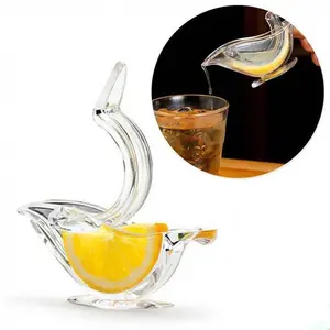 Acrylic Manual Lemon Slice Squeezer, Elegance Bird Shape, Hand Juicer for Lime Pomegranate