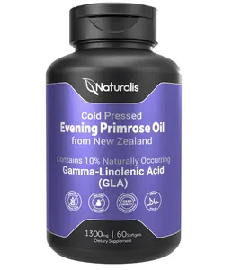 Naturalis Evening Primrose Oil (1300mg) | 100% Natural from New Zealand | Non-GMO, Soy & Gluten Free, Zero Filler