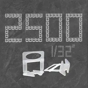Tile Leveling System Clips 1/32" 2500 count DIY Tiles Leveler Spacers Tile Leveling System for Professional Ceramic Tile and Stone Installation