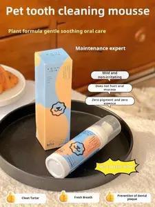 Pet Dental Cleaning Mousse – Alcohol-Free, Non-Irritating, Natural Formula, Safe if Licked – Freshens Breath, Nourishes Gums & Provides 360° Oral Cleaning for Dogs and Cats – 2.02 fl oz