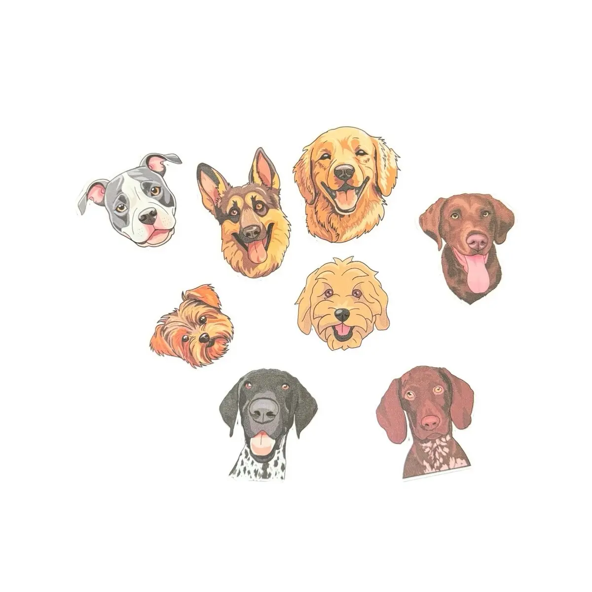 Dog Head Stickers