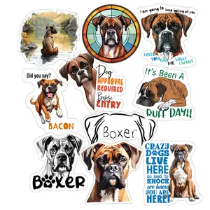 Boxer Stickers, Ten Vinyl Stickers Supporting Boxer, Great Boxer Gift, Decorative Stickers