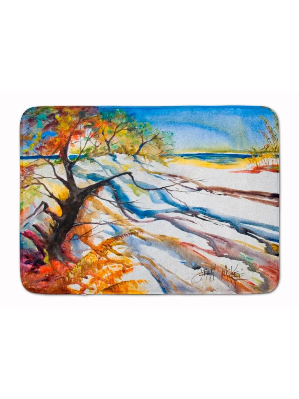 Carolines Treasures JMK1124RUG Indoor Sand Dune Mat, 19" h x 0.25" w x 27" l, Full-Cushion Memory Foam, Non-Slip, Machine Washable