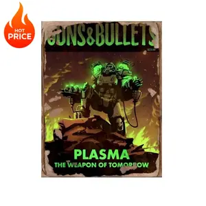 Vintage Aluminium "Fallout Plasma" Funny Metal Sign 12×8 Inch - Humorous Decorative Wall Art Poster for Home, Man Cave Decor