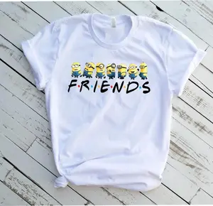 Minions Friends Despicable Me T-Shirt, Nostalgia 2D Print T-Shirt, Cartoon Network Shirt, Gifts for Cartoon Fans #Minions #CartoonNetwork #NostalgiaCore #ToonVerse #DespicableMe #GraphicTee #StreetwearUS
