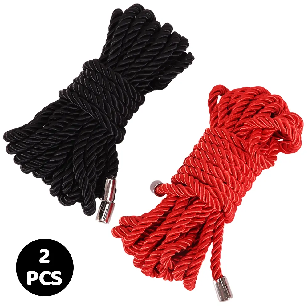 2 piece Soft Silk Rope Durable Multipurpose Color Braided Long Rope Nylon Binding Tying Ropes for Crafts Decoration Hanging